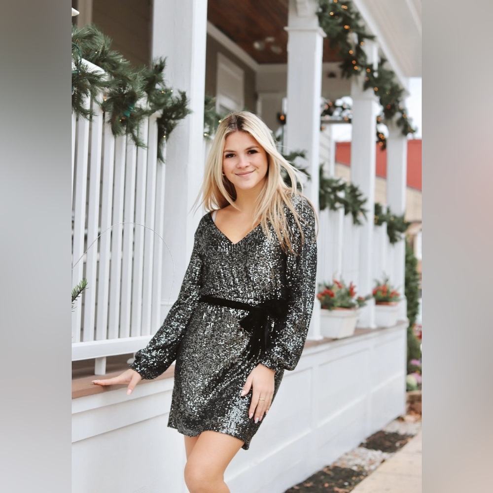 Steve Madden BB Dakota Black Sequin Dress Small/Medium
